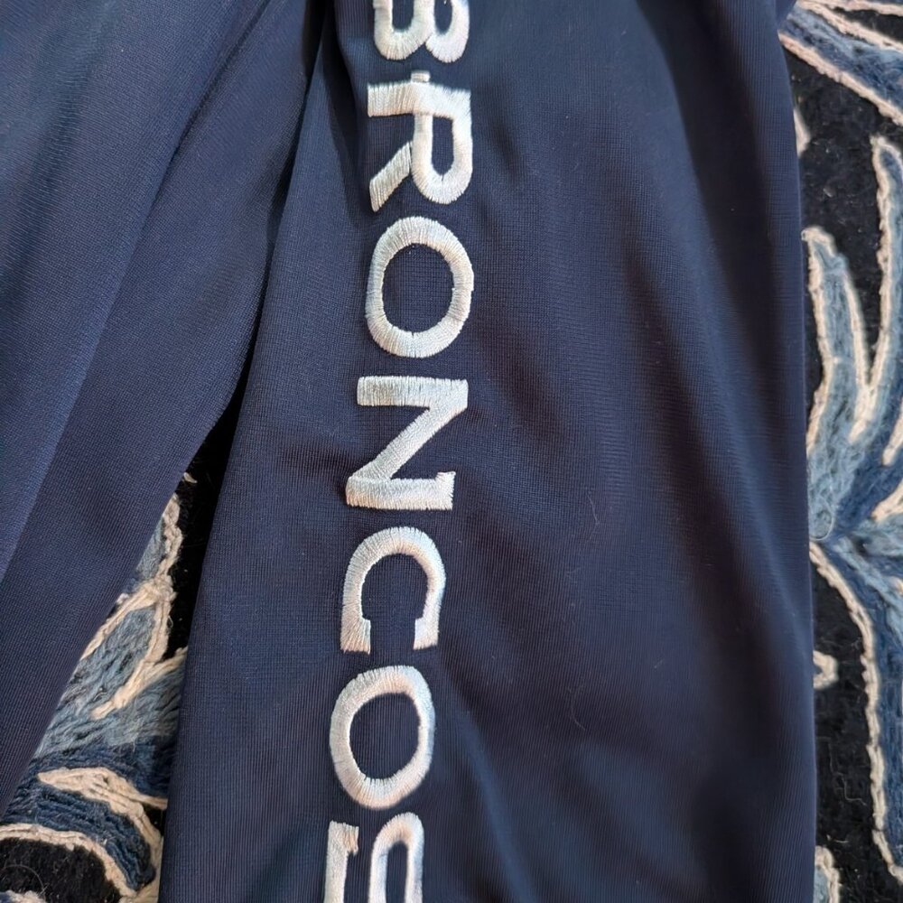 MAJESTIC NAVY BLUE DENVER BRONCOS NFL FOOTBALL STITCHED TRACK JACKET 2XT - Picture 8 of 9